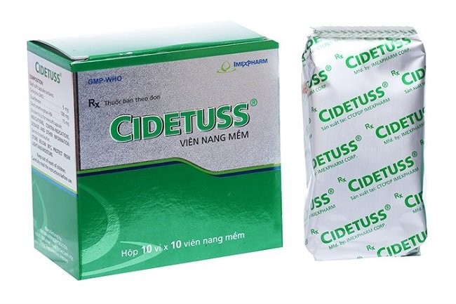 thuốc trị ho Cidetuss (certirizin, dextromethorphan, guaifenesin)