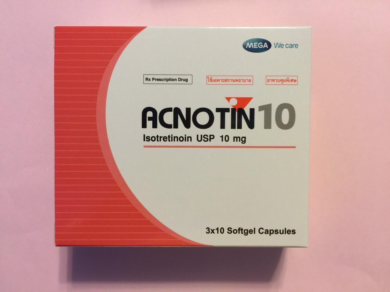 Tìm hiểu thông tin thuốc trị mụn Acnotin (isotretinoin)