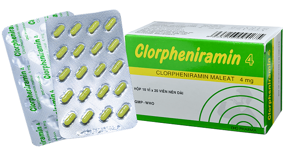 Thuốc điều trị dị ứng clorpheniramin