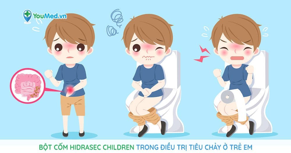 Bột cốm Hidrasec children trong điều trị tiêu chảy ở trẻ em