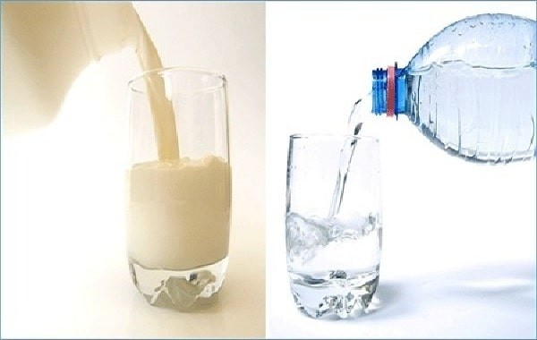 Thiếu nên nên uống chủ yếu là nước và sữa không béo hoặc ít béo