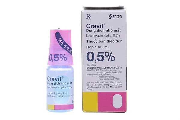 Thuốc nhỏ mắt Cravit 0.5% chai 5 ml