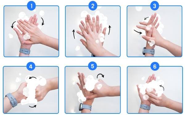 6 bước rửa tay đúng cách