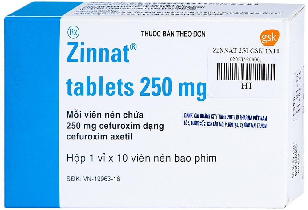 Hình ảnh thuốc Zinnat 250 mg