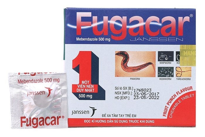Fugacar - thuốc tẩy giun