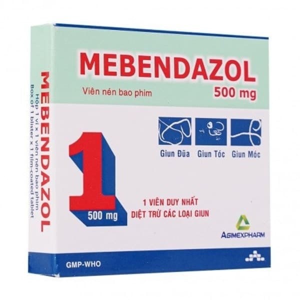thuốc xổ giun Mebendazol