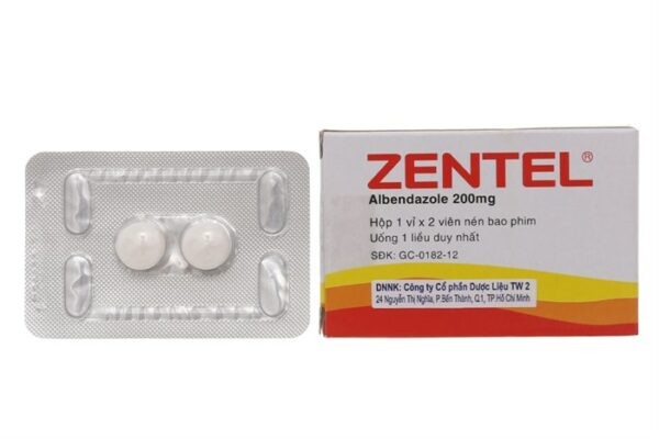 thuốc tẩy giun Zentel (albendazol) cho trẻ dưới 2 tuổi
