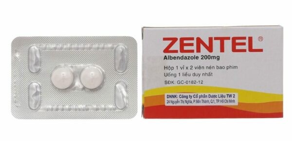Thuốc tẩy giun Zentel chứa albendazol