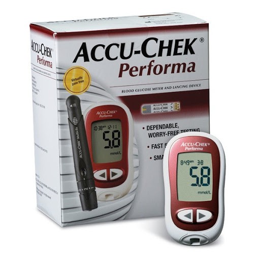 ACCU-CHEK Performa là máy có thể điều chỉnh cả hai đơn vị trong đó mmol/l thể hiện chính 