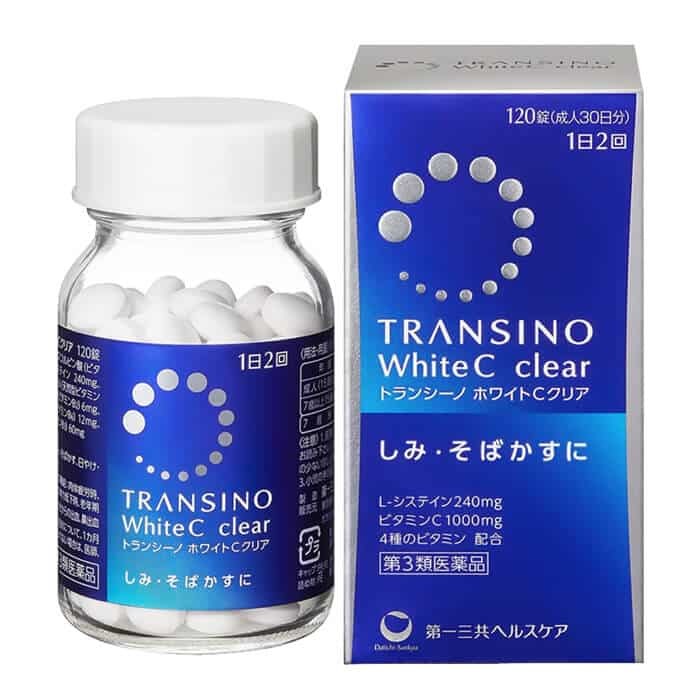 Thông tin về viên uống trắng da toàn thân Transino White C Nhật Bản