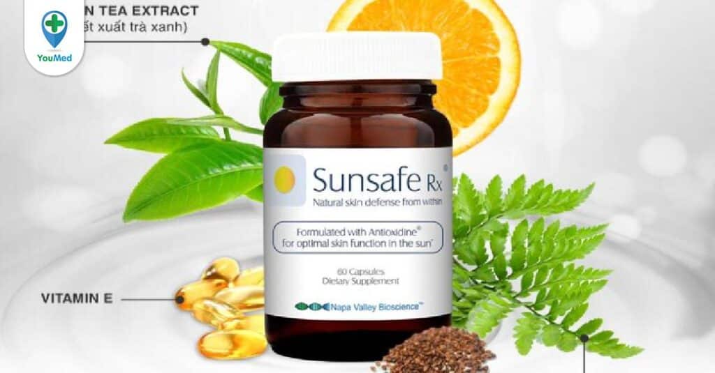 Viên uống chống nắng Sunsafe Rx có tốt không? Lưu ý khi sử dụng