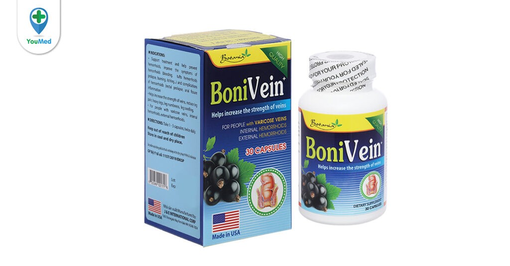Viên uống hỗ trợ điều trị bệnh trĩ Bonivein Botania có tốt không? Lưu ý khi dùng