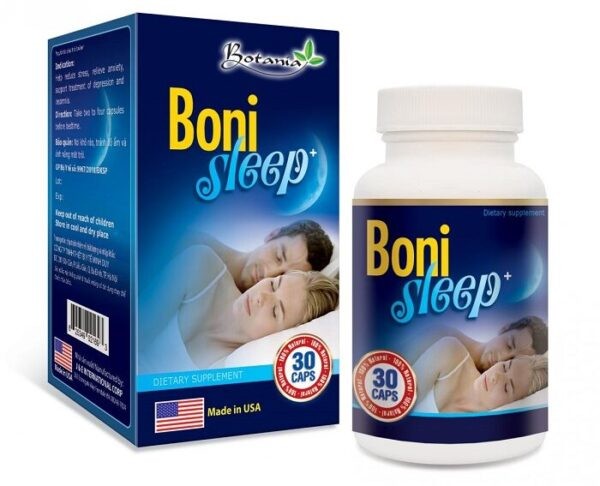 Viên uống Boni Sleep chiết xuất từ các loại thảo dược giúp hỗ trợ an thần, ngủ ngon giấc