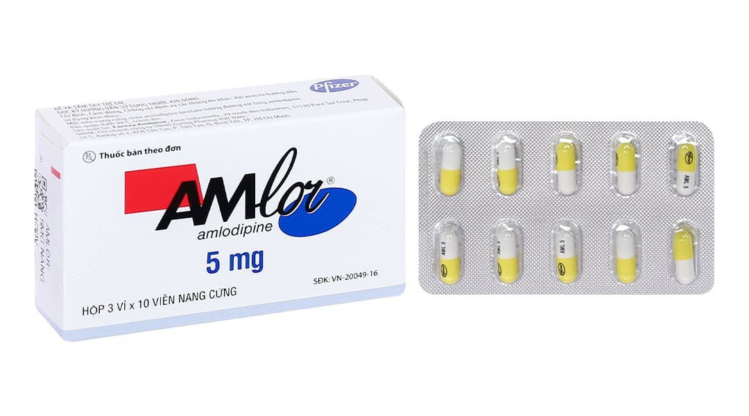 Thuốc điều trị tăng huyết áp Amlor 5 mg