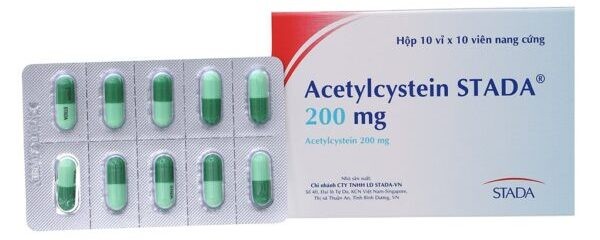 Thuốc long đờm Acetylcysteine 200mg Stada