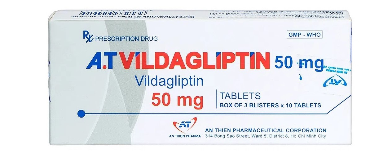Thuốc A.t Vildagliptin có công dụng điều trị đái tháo đường tuýp 2 cho người lớn