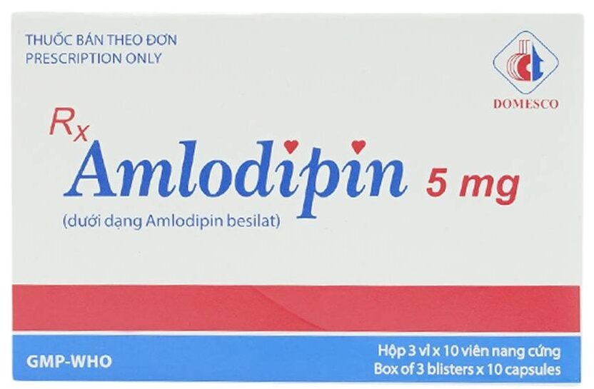 Thuốc điều trị huyết áp và tim mạch Amlodipin 5 mg Domesco