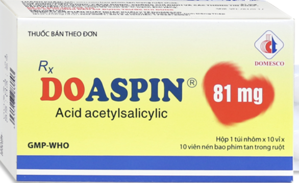 Doaspin 81 mg thuốc phòng ngừa huyết khối và đột quỵ