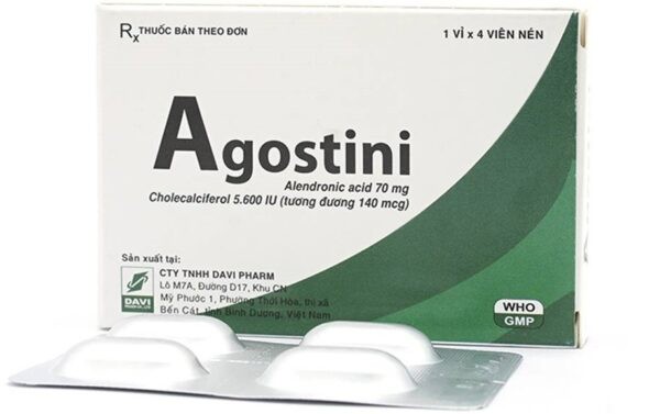 Thuốc Agostini chứa thành phần chính là alendronat natri và vitamin D3