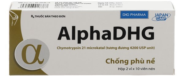 Thuốc AlphaDHG là thuốc chỉ định dùng trong điều trị chống viêm, chống phù nề