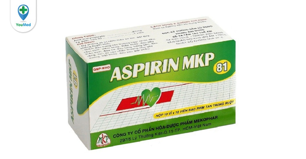 Aspirin MKP 81 là thuốc gì? Công dụng và lưu ý khi dùng