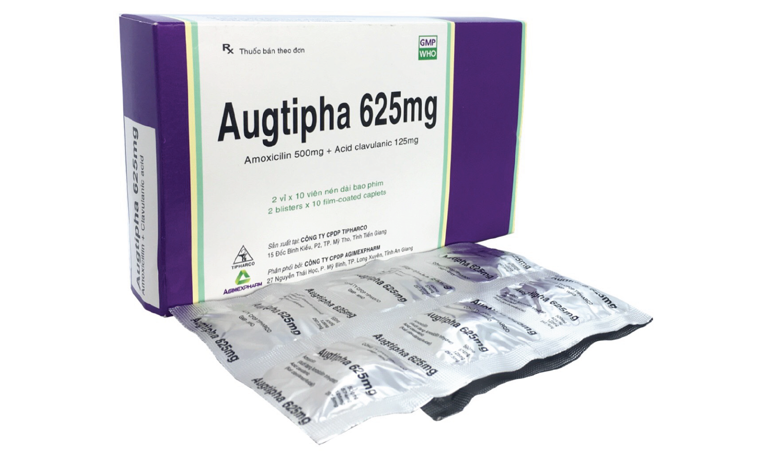 Augtipha là thuốc kháng sinh với sự kết hợp của hai hoạt chất là Amoxicillin và Acid Clavulanic