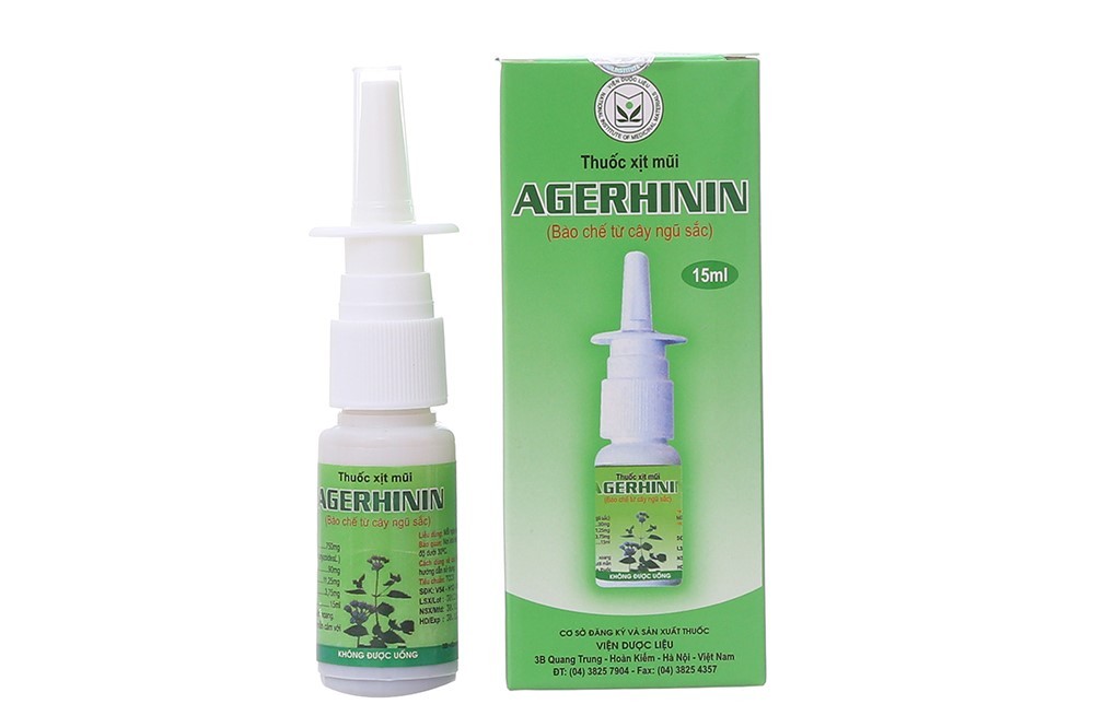 Agerhinin chai 15ml thuốc xịt mũi trị viêm mũi, viêm xoang dị ứng