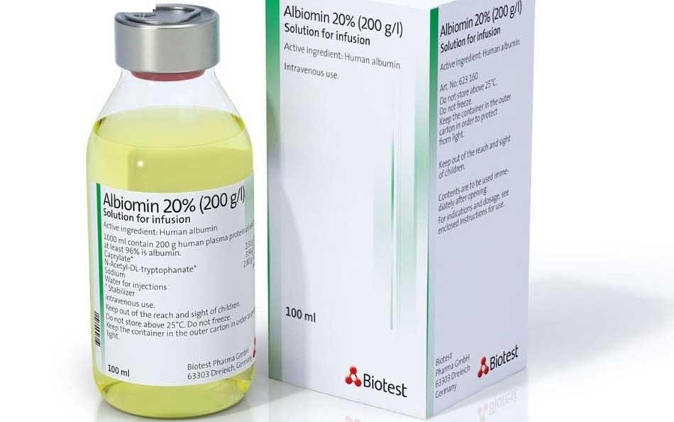 Thuốc Albiomin có thành phần chính là human albumin