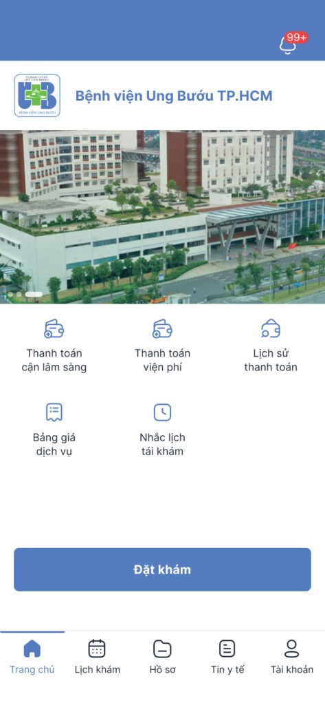 ứng dụng đặt khám online bệnh viện ung bướu thành phố hồ chí minh