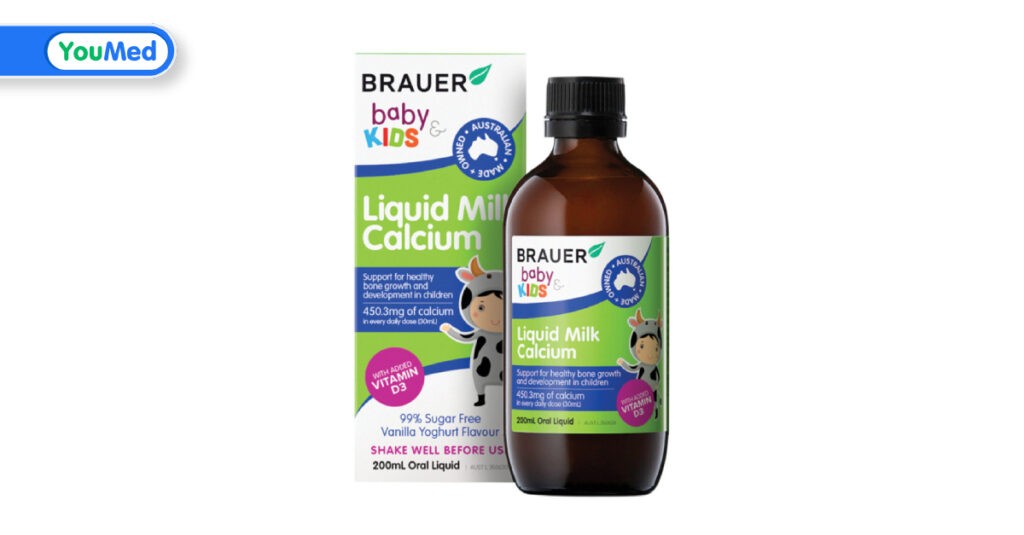 Siro Canxi Brauer Liquid Milk Calcium có tốt không? Cần lưu ý gì khi sử dụng?