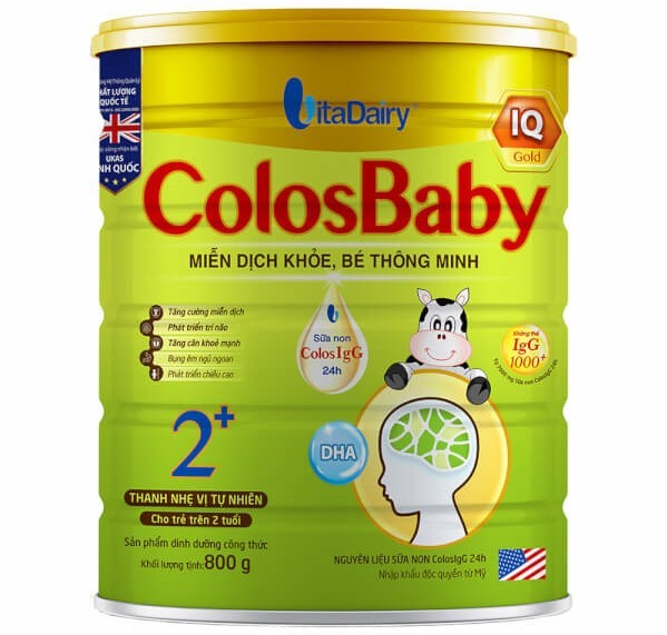 ColosBaby IQ Gold 2+ là sữa dành cho trẻ từ 2 tuổi trở lên
