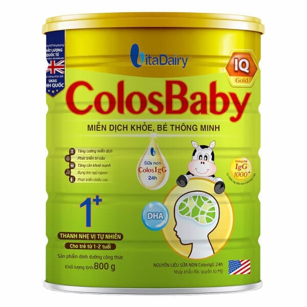 Sữa bột ColosBaby IQ Gold hộp thiếc 800g