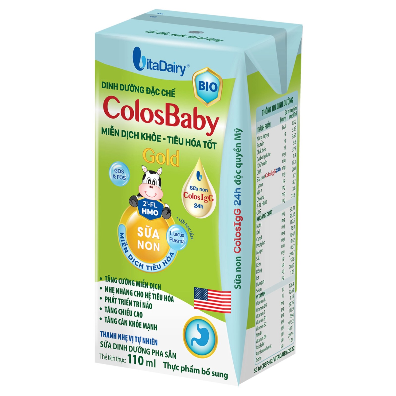 Sữa bột pha sẵn ColosBaby Bio Gold hộp 110 ml