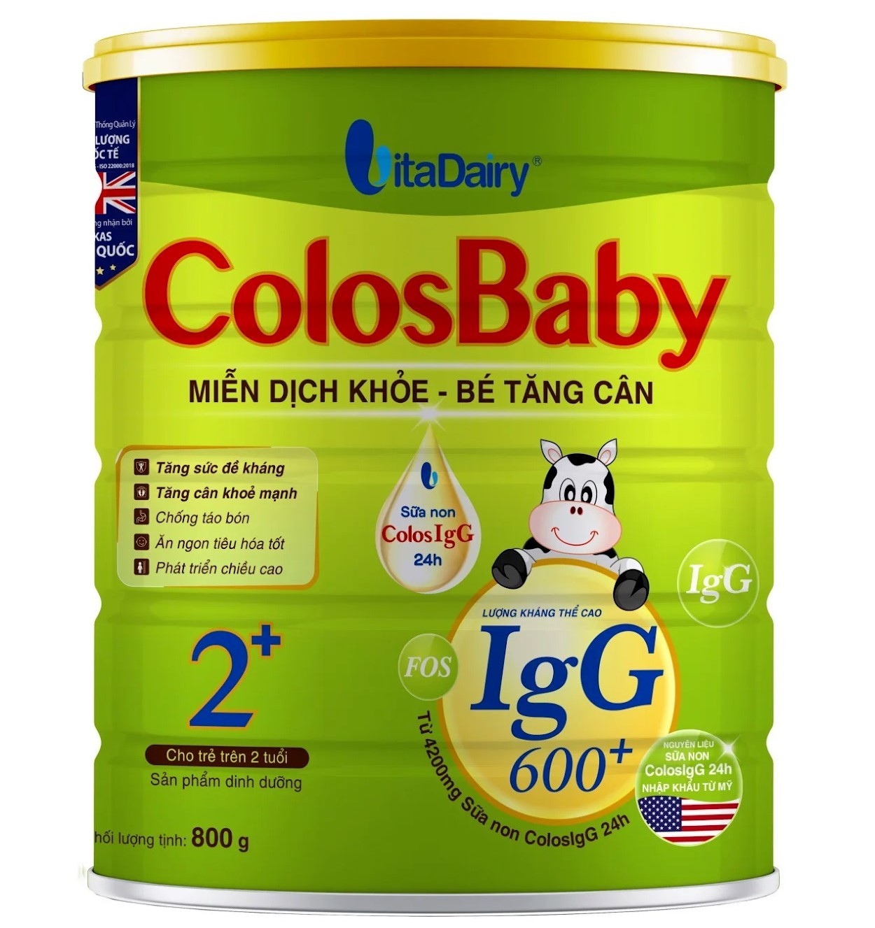 Sữa bột ColosBaby 600 IgG hộp thiếc 800g