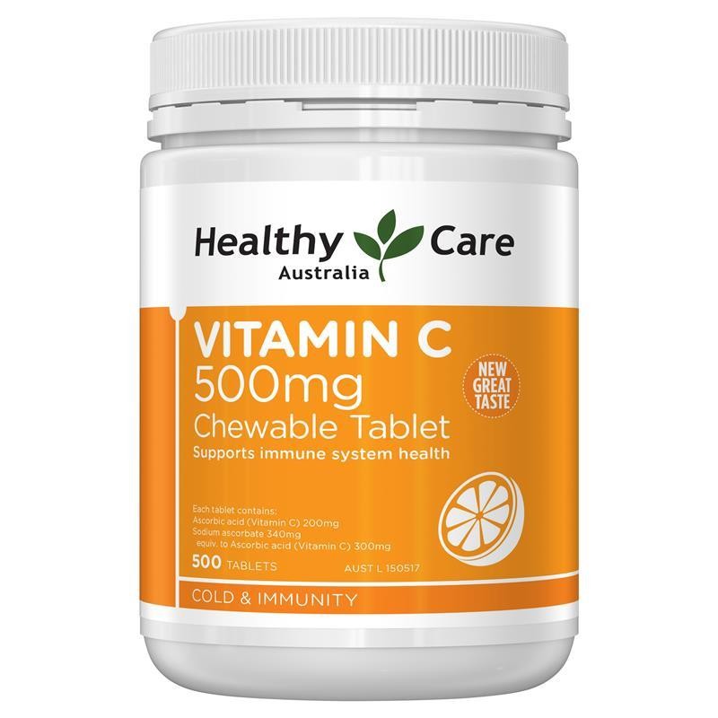 Sản phẩm Vitamin C 500 mg Healthy Care của thương hiệu Healthy Care đến từ Úc